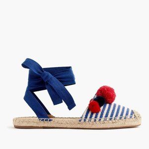 J. Crew Blue and Red Espadrilles